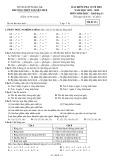 Đề thi học kì 1 môn Sinh học lớp 11 năm 2021-2022 có đáp án - Trường THPT Nguyễn Huệ, Đắk Lắk