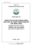 Khóa luận tốt nghiệp Dược sĩ: Phân tích sơ bộ thành phần hóa học và chiết phân đoạn rễ cây đinh lăng trồng tại An Giang