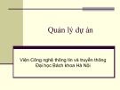 Bài giảng Quản lý dự án - Bài 1: Giới thiệu