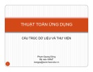 Bài giảng môn Thuật toán ứng dụng: Cấu trúc dữ liệu và thư viện