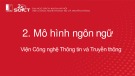 Bài giảng Xử lý ngôn ngữ tự nhiên (Natural language processing): Bài 2 - Viện Công nghệ Thông tin và Truyền thông