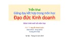 Bài giảng Đạo đức kinh doanh - PGS.TS. Nguyễn Mạnh Quân