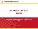 Bài tập Phát triển ứng dụng đa nền tảng: Kế hoạch làm việc tuần 7