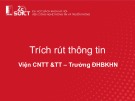 Bài giảng Xử lý ngôn ngữ tự nhiên (Natural language processing): Bài 10 - Viện Công nghệ Thông tin và Truyền thông