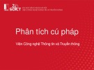 Bài giảng Xử lý ngôn ngữ tự nhiên (Natural language processing): Bài 5a - Viện Công nghệ Thông tin và Truyền thông