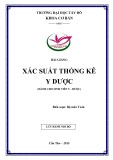 Bài giảng Xác suất thống kế y dược (Dành cho sinh viên Y - Dược)