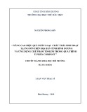 Luận văn Thạc sĩ Khoa học môi trường: Nâng cao hiệu quả phân loại chất thải sinh hoạt tại nguồn trên địa bàn tỉnh Bình Dương và ứng dụng chế phẩm TDM.EM trong quá trình ủ phân compost