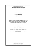 Luận văn Thạc sĩ Hệ thống thông tin: Sử dụng Data Mining dự báo nhu cầu lao động cho một số ngành nghề trên địa bàn tỉnh Bình Dương