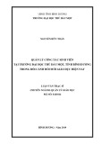 Luận văn Thạc sĩ Quản lý giáo dục: Quản lý công tác sinh viên tại Trường Đại học Thủ Dầu Một, Tỉnh Bình Dương trong bối cảnh đổi mới giáo dục hiện nay