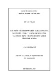 Luận văn Thạc sĩ Quản trị kinh doanh: Các nhân tố ảnh hưởng đến sự hài lòng của người dân về chất lượng dịch vụ công tại Sở Lao động Thương binh và Xã Hội tỉnh Bình Dương