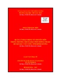 Luận văn Thạc sĩ Quản lý giáo dục: Quản lý hoạt động tổ chuyên môn trong trường trung học phổ thông thuộc huyện Bắc Tân Uyên, tỉnh Bình Dương