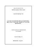 Luận văn Thạc sĩ Quản trị kinh doanh: Các yếu tố ảnh hưởng đến giá trị thương hiệu Công ty Bảo Việt - nghiên cứu tại Bình Dương