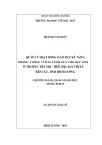 Luận văn Thạc sĩ Quản lý giáo dục: Quản lý hoạt động giáo dục kỹ năng phòng, chống xâm hại tình dục cho học sinh ở trường tiểu học trên địa bàn thị xã Bến Cát, tỉnh Bình Dương