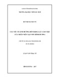 Luận văn Thạc sĩ Quản trị kinh doanh: Các yếu tố ảnh hưởng đến động lực làm việc của nhân viên tại VNPT Bình Dương