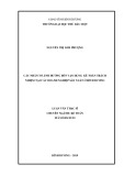 Luận văn Thạc sĩ Kế toán: Các nhân tố ảnh hưởng đến vận dụng kế toán trách nhiệm tại các doanh nghiệp sản xuất ở Bình Dương