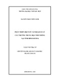 Luận văn Thạc sĩ Quản lý giáo dục: Phát triển đội ngũ cán bộ quản lý các trường trung học phổ thông tại tỉnh Bình Dương