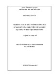 Luận văn Thạc sĩ Quản trị kinh doanh: Nghiên cứu các yếu tố ảnh hưởng đến sự gắn kết của nhân viên với tổ chức tại Công ty Bảo Việt Bình Dương