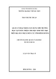 Luận văn Thạc sĩ Quản lý giáo dục: Quản lý hoạt động xây dựng môi trường học tập thân thiện cho học sinh tiểu học trên địa bàn thị xã Bến Cát, tỉnh Bình Dương