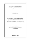 Luận văn Thạc sĩ Quản lý giáo dục: Quản lý hoạt động y tế học đường tại các trường trung học cơ sở thành phố Đồng Xoài, tỉnh Bình Phước