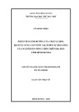 Luận văn Thạc sĩ Quản trị kinh doanh: Phân tích ảnh hưởng của chất lượng dịch vụ cung cấp nước sạch đến sự hài lòng của người dân nông thôn trên địa bàn tỉnh Bình Dương