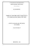 Luận văn Thạc sĩ Khoa học môi trường: Nghiên cứu than điều chế từ vỏ hạt macca xử lý kim loại nặng trong nước thải