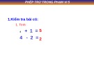 Bài giảng môn Toán lớp 1: Phép trừ trong phạm vi 5