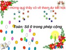 Bài giảng môn Toán lớp 1: Số 0 trong phép cộng