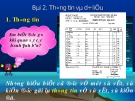 Bài giảng môn Tin học lớp 10 bài 2: Thông tin và dữ liệu