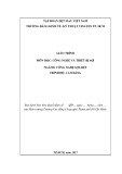 Giáo trình Công nghệ và thiết bị sợi (Ngành: Công nghệ sợi, dệt - Trình độ: Cao đẳng) - Trường CĐ Kinh tế - Kỹ thuật Vinatex TP. HCM