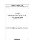 Giáo trình Công nghệ và thiết bị chuẩn bị (Ngành: Công nghệ sợi, dệt - Trình độ: Cao đẳng) - Trường CĐ Kinh tế - Kỹ thuật Vinatex TP. HCM