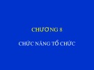 Bài giảng Quản trị kinh doanh nông nghiệp - Chương 8: Chức năng tổ chức