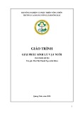 Giáo trình Giải phẫu sinh lý vật nuôi - Mai Thị Thanh Nga (chủ biên)