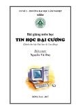 Bài giảng môn học Tin học đại cương (Dành cho bậc Đại học & Cao đẳng) - Nguyễn Vũ Duy