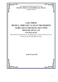 Giáo trình Thiết kế và quản trị Website (Nghề: Quản trị mạng máy tính - Trình độ: Trung cấp) - Trường TCN Quang Trung