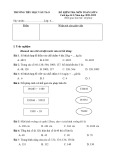 Đề thi học kì 1 môn Toán lớp 4 năm 2021-2022 có đáp án - Trường Tiểu học Vân Tảo