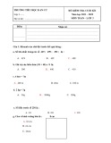 Đề thi học kì 1 môn Toán lớp 3 năm 2021-2022 có đáp án - Trường Tiểu học B An Cư