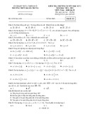 Đề kiểm tra học kì 1 môn Toán lớp 10 năm 2021-2022 - Trường THPT Hai Bà Trưng (Mã đề 132)