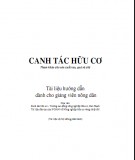 Tài liệu Canh tác hữu cơ: Phần 1