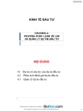 Bài giảng Kinh tế đầu tư: Chương 4 - Phương pháp luận về lập và quản lý dự án đầu tư