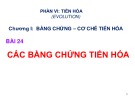 Bài giảng Sinh học lớp 12: Chương 1 - Bằng chứng. Cơ chế tiến hóa