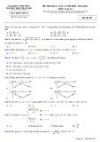 Đề thi KSCL môn Toán lớp 10 năm 2021-2022 có đáp án (Lần 1) - Trường THPT Trần Phú (Mã đề 101)