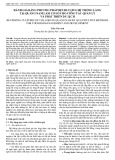 Đánh giá bằng phương pháp định lượng hệ thống làng tại Quảng Nam làm cơ sở cho công tác quản lý và phát triển du lịch