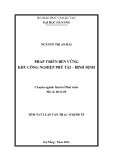 Tóm tắt luận văn Thạc sĩ Kinh tế: Phát triển bền vững khu công nghiệp Phú Tài - Bình Định