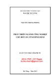 Luận văn Thạc sĩ Kinh tế: Phát triển ngành công nghiệp chế biến đá tỉnh Bình Định