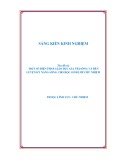 Sáng kiến kinh nghiệm THPT: Một số biện pháp giáo dục giá trị sống và rèn luyện kĩ năng sống cho học sinh lớp chủ nhiệm