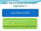 Bài giảng Kinh tế lượng: Chương 7 - TS. Trịnh Thị Hường