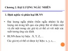 Bài giảng Lý thuyết xác suất thông kê: Chương 2 - TS. Nguyễn Thị Tuyết Mai