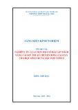 Sáng kiến kinh nghiệm THPT: Nghiên cứu lựa chọn một số bài tập nhằm nâng cao kỹ thuật chuyền bóng cao tay cho học sinh trung học phổ thông