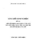 Sáng kiến kinh nghiệm THPT: Một số phương pháp quản lý của giáo viên chủ nhiệm trong việc giáo dục học sinh hỗ trợ bạn cùng lớp