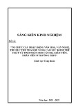 Sáng kiến kinh nghiệm THPT: Tổ chức các hoạt động văn hoá, văn nghệ, thể dục thể thao để nâng cao sức khoẻ thể chất và tinh thần cho cán bộ, giáo viên, nhân viên trường THPT Quỳnh Lưu 3